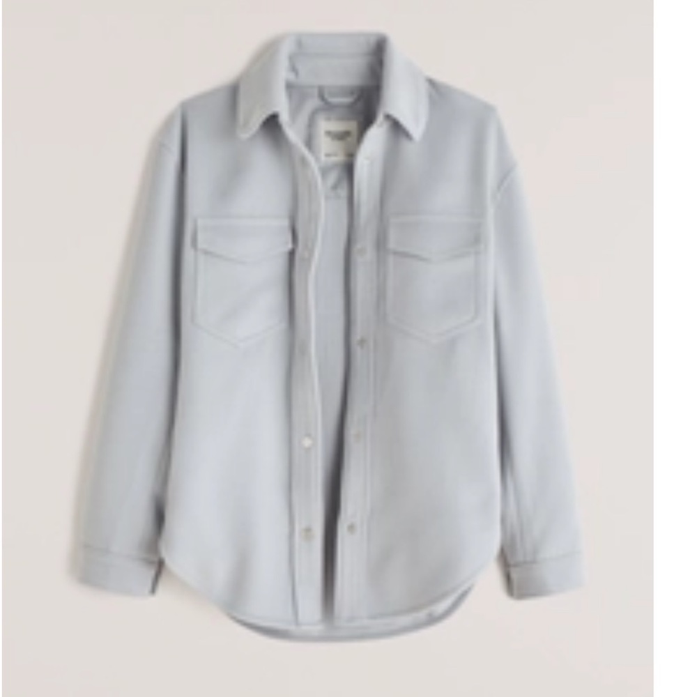 Blue grey Abercrombie shirt jacket